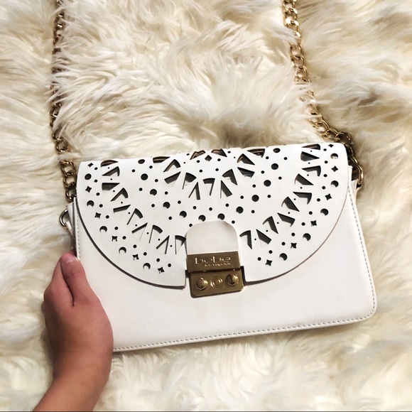 Bebe Bags Bebe Tiffany Perfed Eyelet White Purse Poshmark